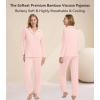 image:imageWiWi Viscose from Bamboo Womens Pajamas Set Super Soft Button Down Top and Pants Sleepwear Cooling Pjs S3XAcream Pink
