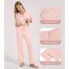 image:imageWiWi Viscose from Bamboo Womens Pajamas Set Super Soft Button Down Top and Pants Sleepwear Cooling Pjs S3XAcream Pink