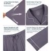 image:imageWiWi Viscose from Bamboo Womens Pajamas Set Super Soft Button Down Top and Pants Sleepwear Cooling Pjs S3XAdark Grey