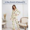 image:imageWiWi Viscose from Bamboo Womens Pajamas Set Super Soft Button Down Top and Pants Sleepwear Cooling Pjs S3XAdog and Cactus