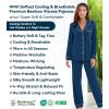 image:imageWiWi Viscose from Bamboo Womens Pajamas Set Super Soft Button Down Top and Pants Sleepwear Cooling Pjs S3XAink Blue