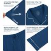 image:imageWiWi Viscose from Bamboo Womens Pajamas Set Super Soft Button Down Top and Pants Sleepwear Cooling Pjs S3XAink Blue