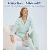image:imageWiWi Viscose from Bamboo Womens Pajamas Set Super Soft Button Down Top and Pants Sleepwear Cooling Pjs S3XAlight Green