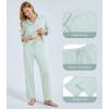 image:imageWiWi Viscose from Bamboo Womens Pajamas Set Super Soft Button Down Top and Pants Sleepwear Cooling Pjs S3XAlight Green