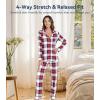 image:imageWiWi Viscose from Bamboo Womens Pajamas Set Super Soft Button Down Top and Pants Sleepwear Cooling Pjs S3XAnavyRed Plaid