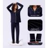 image:imageWiWi Viscose from Bamboo Womens Pajamas Set Super Soft Button Down Top and Pants Sleepwear Cooling Pjs S3XAnavyWhite Dots
