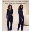 image:imageWiWi Viscose from Bamboo Womens Pajamas Set Super Soft Button Down Top and Pants Sleepwear Cooling Pjs S3XAnavyWhite Dots