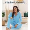 image:imageWiWi Viscose from Bamboo Womens Pajamas Set Super Soft Button Down Top and Pants Sleepwear Cooling Pjs S3XApale Blue