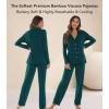 image:imageWiWi Viscose from Bamboo Womens Pajamas Set Super Soft Button Down Top and Pants Sleepwear Cooling Pjs S3XApeacock Green