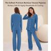 image:imageWiWi Viscose from Bamboo Womens Pajamas Set Super Soft Button Down Top and Pants Sleepwear Cooling Pjs S3XAprussian Blue