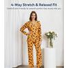 image:imageWiWi Viscose from Bamboo Womens Pajamas Set Super Soft Button Down Top and Pants Sleepwear Cooling Pjs S3XApumpkin Spider on Orange
