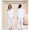 image:imageWiWi Viscose from Bamboo Womens Pajamas Set Super Soft Button Down Top and Pants Sleepwear Cooling Pjs S3XApure White