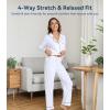 image:imageWiWi Viscose from Bamboo Womens Pajamas Set Super Soft Button Down Top and Pants Sleepwear Cooling Pjs S3XApure White