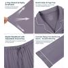 image:imageWiWi Viscose from Bamboo Womens Pajamas Set Super Soft Button Down Top and Pants Sleepwear Cooling Pjs S3XApurplish Grey