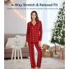 image:imageWiWi Viscose from Bamboo Womens Pajamas Set Super Soft Button Down Top and Pants Sleepwear Cooling Pjs S3XAred Plaid
