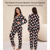 image:imageWiWi Viscose from Bamboo Womens Pajamas Set Super Soft Button Down Top and Pants Sleepwear Cooling Pjs S3XAsanta Claus on Black