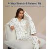 image:imageWiWi Viscose from Bamboo Womens Pajamas Set Super Soft Button Down Top and Pants Sleepwear Cooling Pjs S3XAski