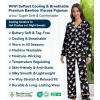 image:imageWiWi Viscose from Bamboo Womens Pajamas Set Super Soft Button Down Top and Pants Sleepwear Cooling Pjs S3XAwhite Ghost on Black