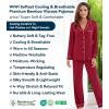 image:imageWiWi Viscose from Bamboo Womens Pajamas Set Super Soft Button Down Top and Pants Sleepwear Cooling Pjs S3XAwine Red