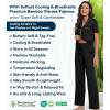 image:imageWiWi Viscose from Bamboo Womens Pajamas Set Super Soft Button Down Top and Pants Sleepwear Cooling Pjs S3XBblack