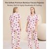 image:imageWiWi Viscose from Bamboo Womens Pajamas Set Super Soft Button Down Top and Pants Sleepwear Cooling Pjs S3XBcoffee Cup