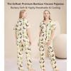 image:imageWiWi Viscose from Bamboo Womens Pajamas Set Super Soft Button Down Top and Pants Sleepwear Cooling Pjs S3XBdog and Cactus