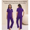 image:imageWiWi Viscose from Bamboo Womens Pajamas Set Super Soft Button Down Top and Pants Sleepwear Cooling Pjs S3XBlilac