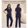 image:imageWiWi Viscose from Bamboo Womens Pajamas Set Super Soft Button Down Top and Pants Sleepwear Cooling Pjs S3XBnavy