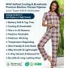 image:imageWiWi Viscose from Bamboo Womens Pajamas Set Super Soft Button Down Top and Pants Sleepwear Cooling Pjs S3XBredwhite Plaid