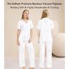 image:imageWiWi Viscose from Bamboo Womens Pajamas Set Super Soft Button Down Top and Pants Sleepwear Cooling Pjs S3XBwhite Stars