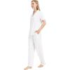image:imageWiWi Viscose from Bamboo Womens Pajamas Set Super Soft Button Down Top and Pants Sleepwear Cooling Pjs S3XBwhiteBlack Dots