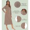 image:imageWiWi Nightgowns for Women Super Soft Sleepwear Long Sleeve V Neck Nightshirts Viscose from Bamboo Cooling Nightdress SXXLAcamel