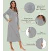 image:imageWiWi Nightgowns for Women Super Soft Sleepwear Long Sleeve V Neck Nightshirts Viscose from Bamboo Cooling Nightdress SXXLAheather Grey