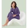 image:imageWiWi Nightgowns for Women Super Soft Sleepwear Long Sleeve V Neck Nightshirts Viscose from Bamboo Cooling Nightdress SXXLAlavender