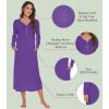 image:imageWiWi Nightgowns for Women Super Soft Sleepwear Long Sleeve V Neck Nightshirts Viscose from Bamboo Cooling Nightdress SXXLAlilac