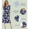 image:imageWiWi Nightgowns for Women Super Soft Sleepwear Long Sleeve V Neck Nightshirts Viscose from Bamboo Cooling Nightdress SXXLAnavy Floral