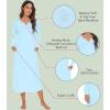 image:imageWiWi Nightgowns for Women Super Soft Sleepwear Long Sleeve V Neck Nightshirts Viscose from Bamboo Cooling Nightdress SXXLApale Blue