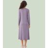 image:imageWiWi Nightgowns for Women Super Soft Sleepwear Long Sleeve V Neck Nightshirts Viscose from Bamboo Cooling Nightdress SXXLAviolet