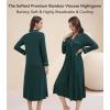 image:imageWiWi Nightgowns for Women Super Soft Sleepwear Long Sleeve V Neck Nightshirts Viscose from Bamboo Cooling Nightdress SXXLBblackish Green