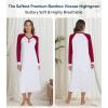 image:imageWiWi Nightgowns for Women Super Soft Sleepwear Long Sleeve V Neck Nightshirts Viscose from Bamboo Cooling Nightdress SXXLCash GreyWine Red