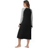 image:imageWiWi Nightgowns for Women Super Soft Sleepwear Long Sleeve V Neck Nightshirts Viscose from Bamboo Cooling Nightdress SXXLCblack