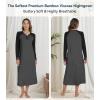 image:imageWiWi Nightgowns for Women Super Soft Sleepwear Long Sleeve V Neck Nightshirts Viscose from Bamboo Cooling Nightdress SXXLCcharcoal Heather