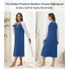 image:imageWiWi Nightgowns for Women Super Soft Sleepwear Long Sleeve V Neck Nightshirts Viscose from Bamboo Cooling Nightdress SXXLCprussian Blue