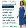 image:imageWiWi Nightgowns for Women Super Soft Sleepwear Long Sleeve V Neck Nightshirts Viscose from Bamboo Cooling Nightdress SXXLCprussian Blue