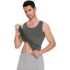image:imageWiWi Viscose from Bamboo Mens Tank TShirt Soft Crewneck Undershirts Moisture Wicking Sleeveless Tanks Undershirt SXXLAcharcoal