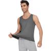 image:imageWiWi Viscose from Bamboo Mens Tank TShirt Soft Crewneck Undershirts Moisture Wicking Sleeveless Tanks Undershirt SXXLAdark Heather Grey