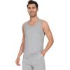 image:imageWiWi Viscose from Bamboo Mens Tank TShirt Soft Crewneck Undershirts Moisture Wicking Sleeveless Tanks Undershirt SXXLAlight Heather Grey