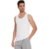 image:imageWiWi Viscose from Bamboo Mens Tank TShirt Soft Crewneck Undershirts Moisture Wicking Sleeveless Tanks Undershirt SXXLAraw White