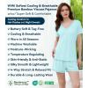 image:imageWiWi Viscose from Bamboo Pajamas Set for Women Super Soft Short Sleeve Cooling Summer Plus Size Pjs Sets Sleepwear S4XAaqua