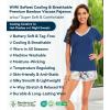 image:imageWiWi Viscose from Bamboo Pajamas Set for Women Super Soft Short Sleeve Cooling Summer Plus Size Pjs Sets Sleepwear S4XAblue Depth Flower